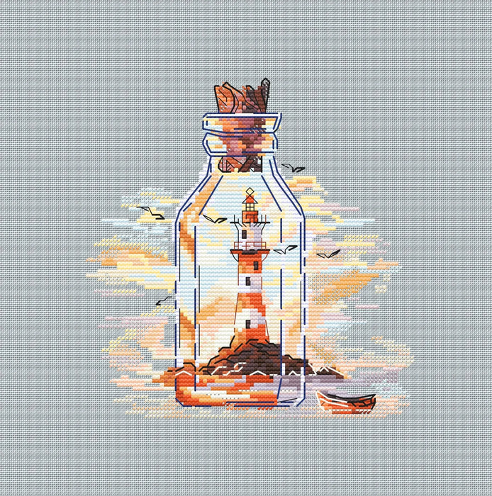 Light in Bottle - PDF Cross Stitch Pattern