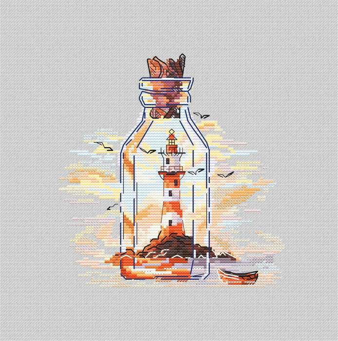 Light in Bottle - PDF Cross Stitch Pattern