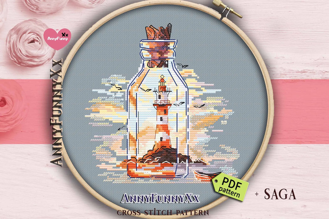 Light in Bottle - PDF Cross Stitch Pattern