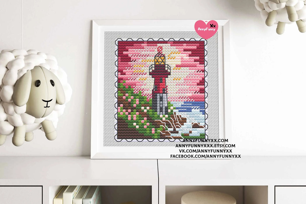 Rosy Glow - PDF Cross Stitch Pattern