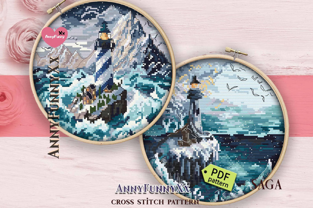 Ice Lighthouses. The Last Stronghold - PDF Cross Stitch Pattern