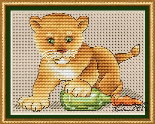 Lion Cub - PDF Cross Stitch Pattern - Wizardi