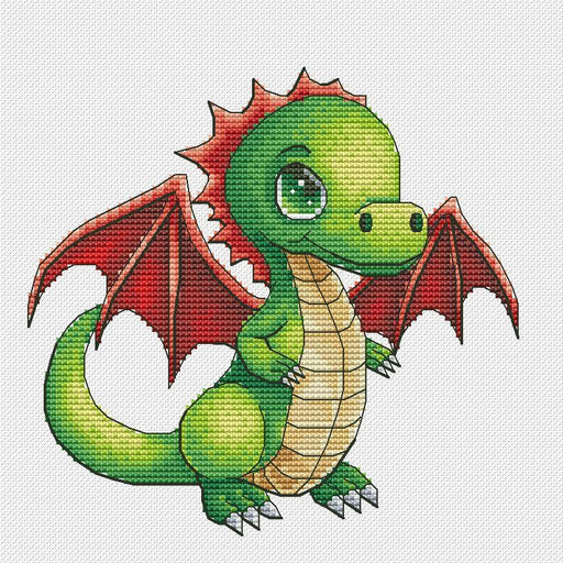 Little Dragon - PDF Cross Stitch Pattern - Wizardi