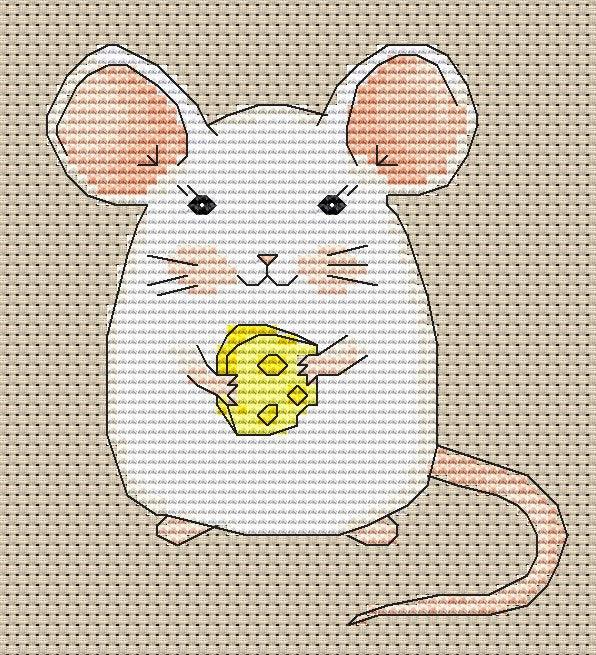 Little Mouse - PDF Cross Stitch Pattern - Wizardi