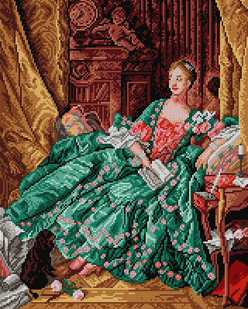 Madame de Pompadour 1807M Needlepoint canvas for halfstitch without yarn - Wizardi