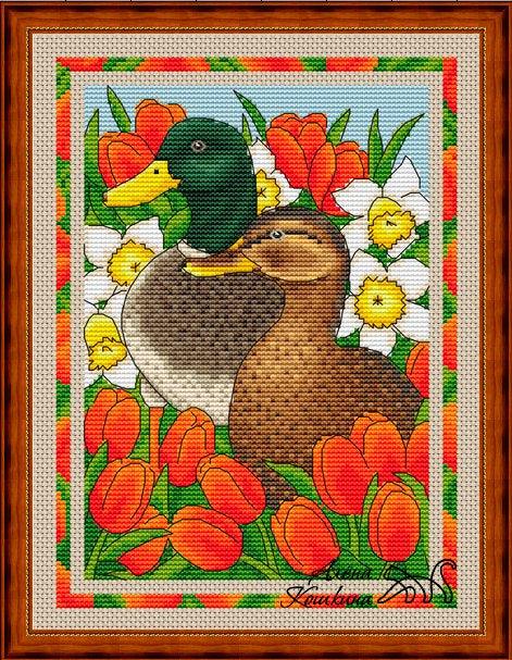 May Ducks - PDF Cross Stitch Pattern - Wizardi