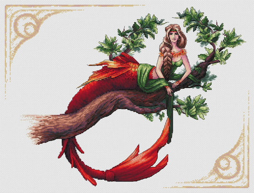 Mermaid - PDF Cross Stitch Pattern - Wizardi