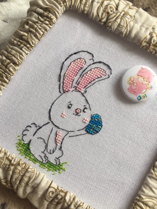 Bunny Tin and Azure egg - FREE PDF Cross Stitch Pattern