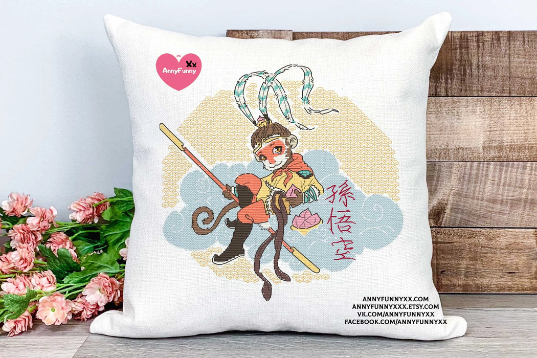 Monkey King - PDF Cross Stitch Pattern