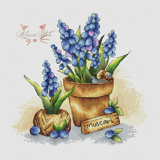 Muscari - PDF Cross Stitch Pattern - Wizardi