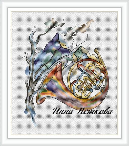 Music Of The Mountains - PDF Cross Stitch Pattern - Wizardi