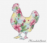 Floral Hen - PDF Cross Stitch Pattern
