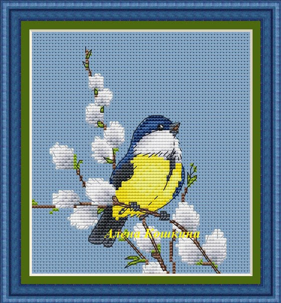 Titmouse - PDF Cross Stitch Pattern