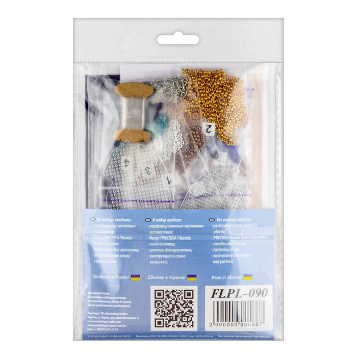 Bead embroidery kit on a plastic base FLPL-090