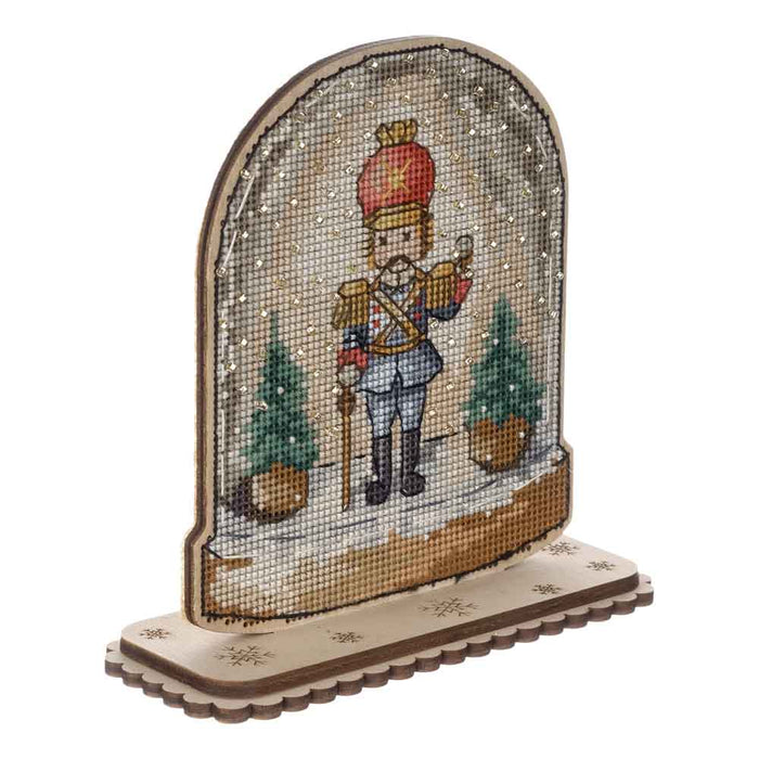 Christmas Soldier Cross-stitch kit on wood FLW-048