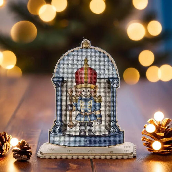 Christmas Soldier Cross-stitch kit on wood FLW-049