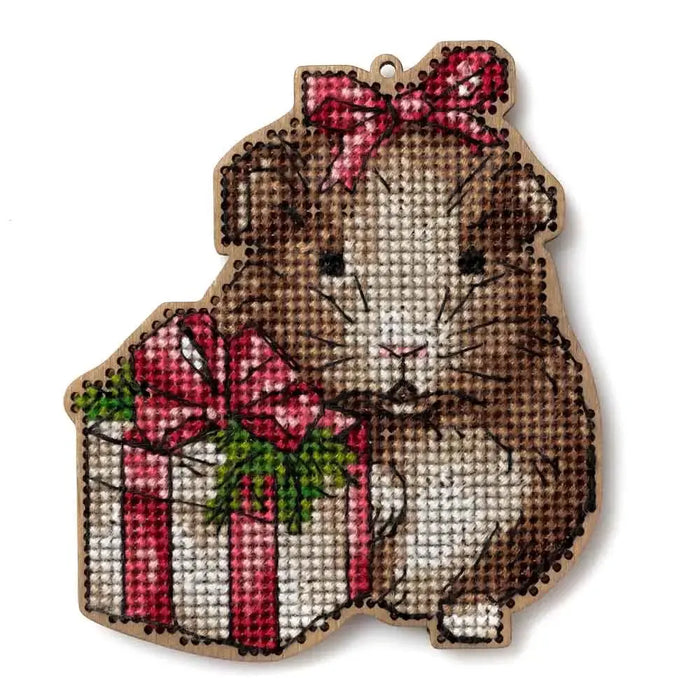 Cross-stitch kits on wood FLW-055