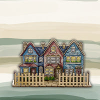 Wooden Cross-Stitch Kit ‚Äì ‚ÄúCity Walk‚Äù FLW-067