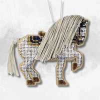 Wooden Bead Embroidery Kit ‚Äì ‚ÄúForest Stallion‚Äù (Double-Sided) FLK-594