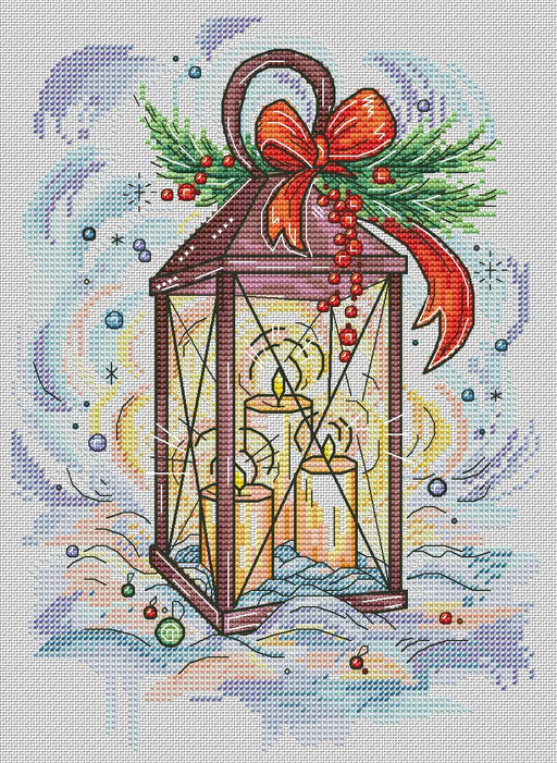 New Year's Lantern - PDF Cross Stitch Pattern - Wizardi