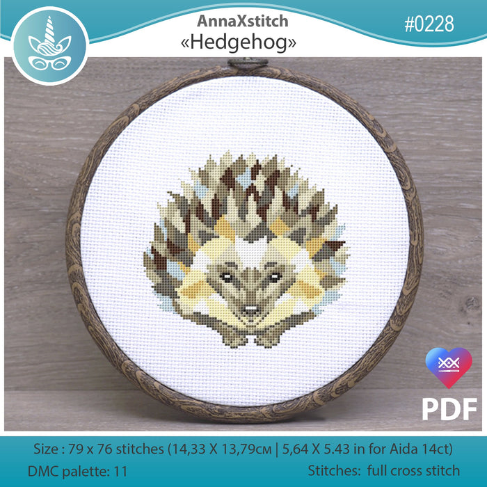 Hedgehog - PDF Cross Stitch Pattern