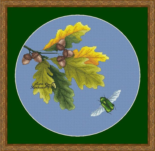 Oak Leaf - PDF Cross Stitch Pattern - Wizardi