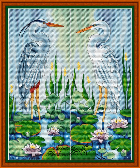 Herons - PDF Cross Stitch Pattern