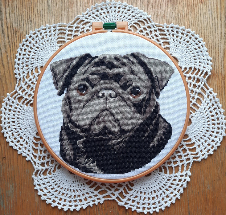 Black pug - PDF Cross Stitch Pattern