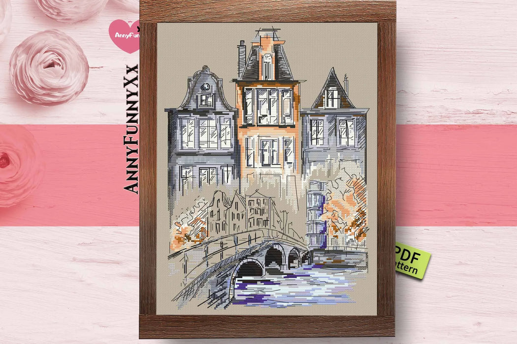 Old city. Prague - PDF Cross Stitch Pattern