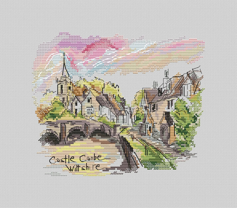 Castle Combe Wiltshire - PDF Cross Stitch Pattern