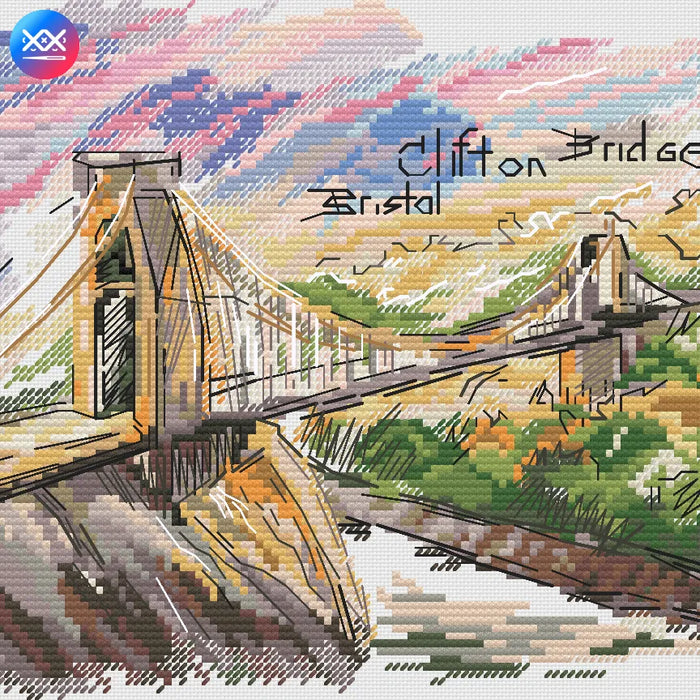 Clifton Suspension Bridge - PDF Cross Stitch Pattern