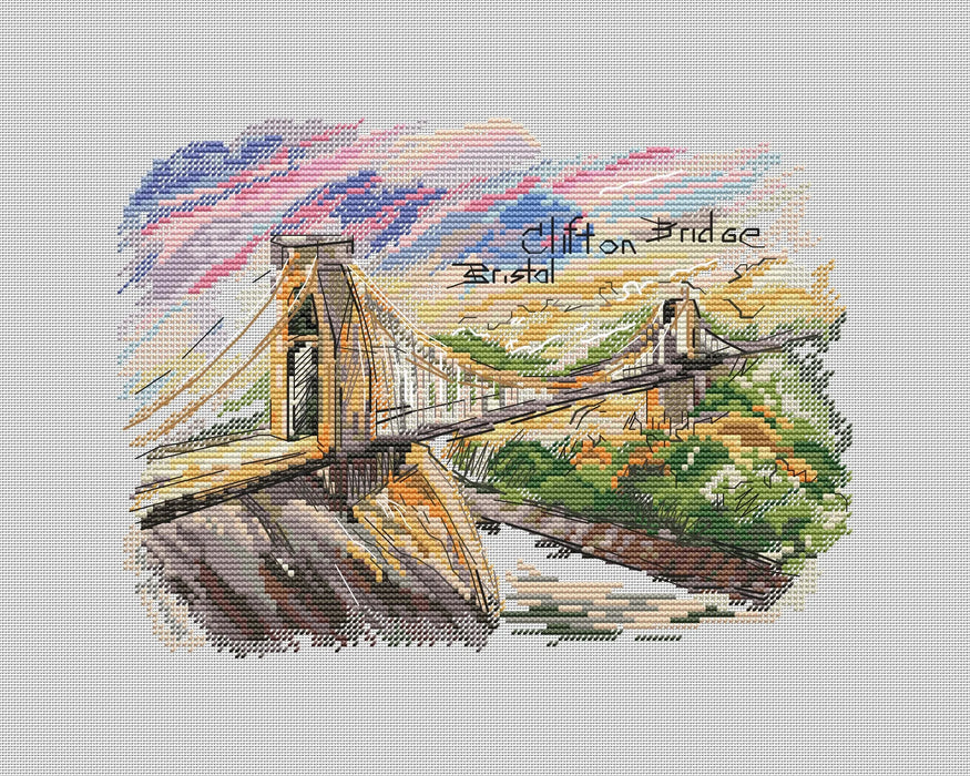 Clifton Suspension Bridge - PDF Cross Stitch Pattern