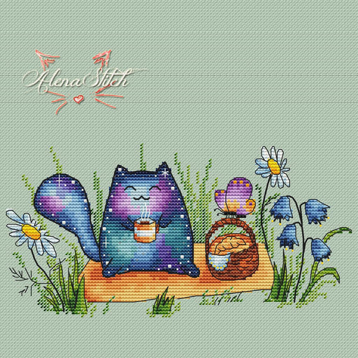 On a Picnic - PDF Cross Stitch Pattern - Wizardi