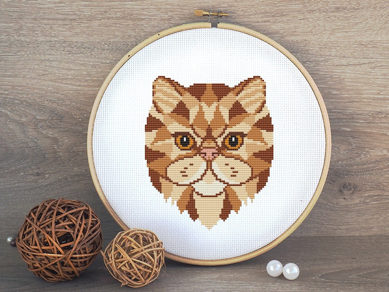 The persian cat - PDF Cross Stitch Pattern