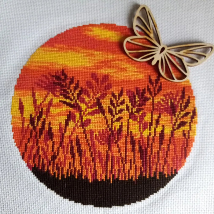 Round Landscapes. Landscape 17 - PDF Cross Stitch Pattern