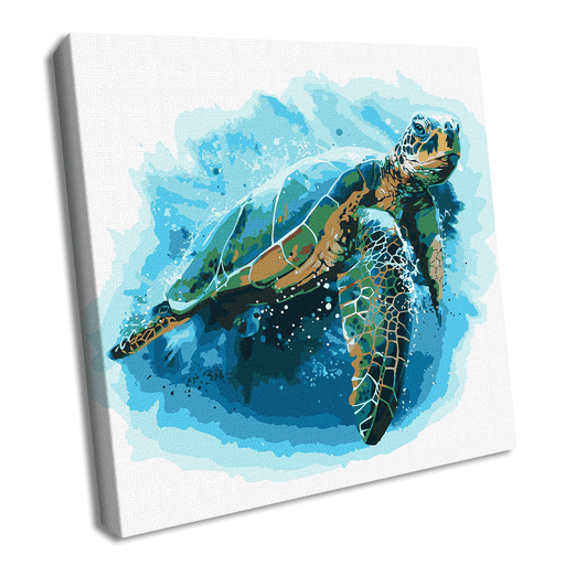 Painting by Numbers kit Blue turtle KHO4271 - Wizardi