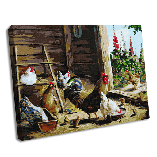 Painting by Numbers kit Chicken coop KHO4346 - Wizardi