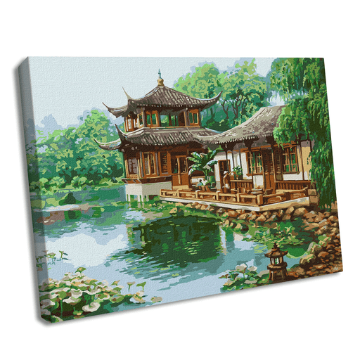 Painting by Numbers kit Chinese house KHO2881 - Wizardi