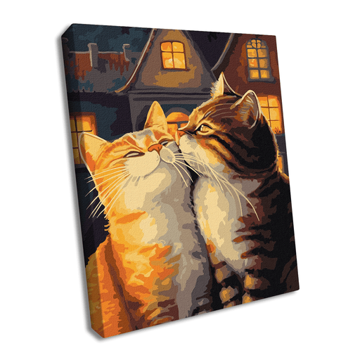 Painting by Numbers kit Enamored cats KHO6526 - Wizardi