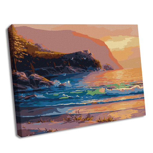 Painting by Numbers kit Evening glow of the waves KHO2761 - Wizardi