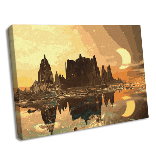 Painting by Numbers kit Golden city KHO2853 - Wizardi