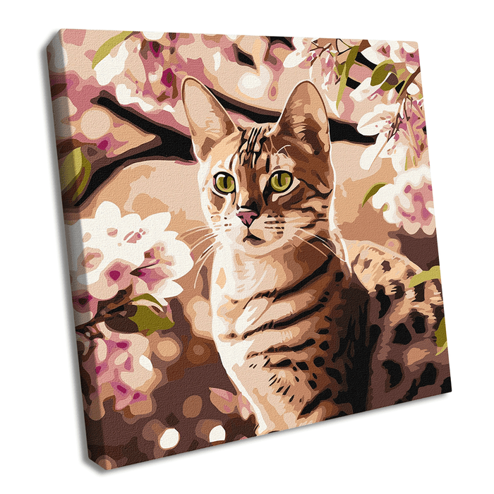 Painting by Numbers kit Kitten in the garden KHO6513 - Wizardi