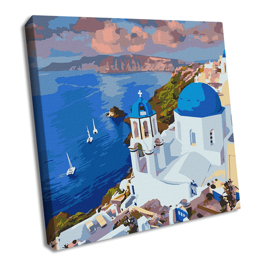 Painting by Numbers kit Picturesque Santorini KHO2754 - Wizardi