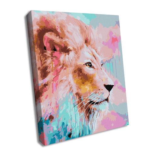 Painting by Numbers kit Pink Lion KHO4399 - Wizardi