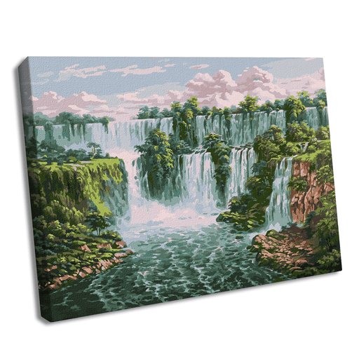 Painting by Numbers kit Scenic waterfall KHO2878 - Wizardi