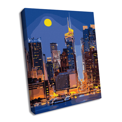 Painting by Numbers kit The streets of Manhattan KHO3611 - Wizardi