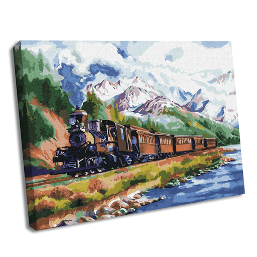 Painting by Numbers kit Train home KHO2510 - Wizardi