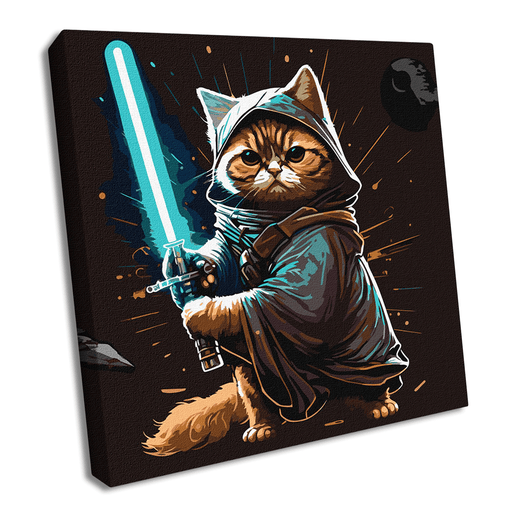 Painting by Numbers kit Warrior cat KHO4484 - Wizardi