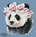 Panda in a Wreath - PDF Cross Stitch Pattern - Wizardi