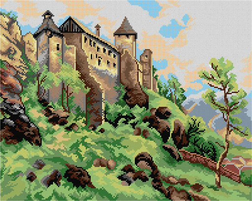 Petersberg Castle 3488M Needlepoint canvas for halfstitch without yarn - Wizardi